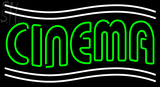 Green Cinema With Lines Neon Sign