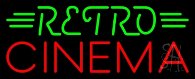 Green Retro Red Cinema Neon Sign