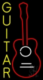 Guitar In Red 2 Neon Sign