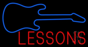 Guitar Lessons 2 Neon Sign