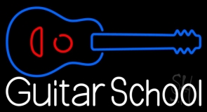 Guitar School 2 Neon Sign