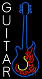 Vertical Guitar Logo Neon Sign
