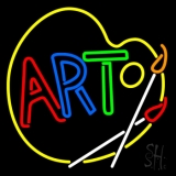 Multi Color Art With Palate Neon Sign