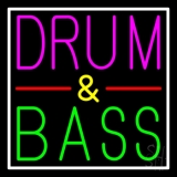 Pink Drum And Green Bass With White Border Neon Sign