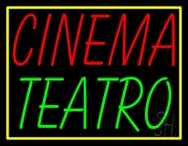 Red Cinema Green Teatro Neon Sign