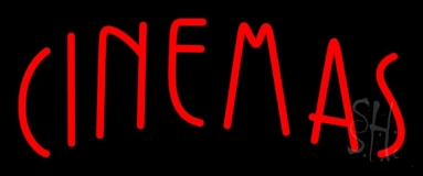 Red Cinemas Neon Sign