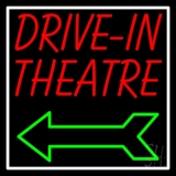 Red Drive In Theatre With Border Neon Sign