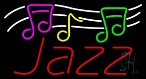 Red Jazz With Musical Note Neon Sign