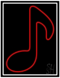 Red Music Note 1 Neon Sign