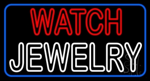 Red Watch White Jewelry Neon Sign