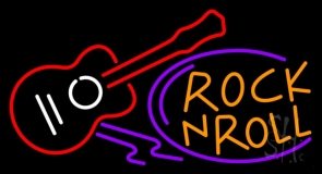 Rock And Roll Acoustic Guitar 1 Neon Sign