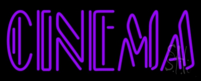 Violet Cinema Neon Sign