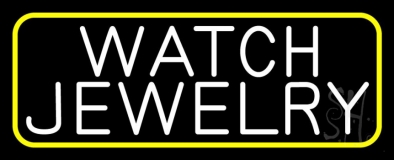 White Watch Jewelry Neon Sign