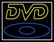 Yellow Dvd Neon Sign