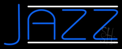 Blue Jazz Block Double Line Neon Sign
