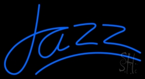 Blue Jazz With Blue Line Neon Sign