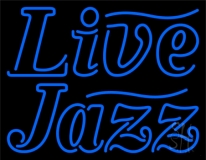 Blue Live Jazz 1 Neon Sign