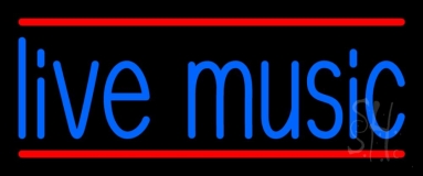 Blue Live Music 1 Neon Sign