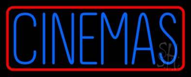 Cinemas With Border Neon Sign