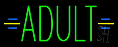 Green Adult Neon Sign