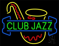 Green Club Jazz Block With Saxophone Neon Sign