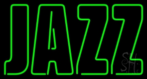 Green Double Stroke Jazz Block Neon Sign