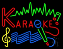 Karaoke Music Note Neon Sign