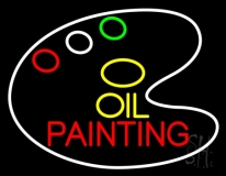 Oil Painting With Palate Neon Sign