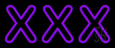 Purple Xxx Neon Sign