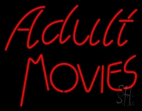 Red Adult Movies Neon Sign