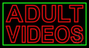 Red Adult Videos Neon Sign