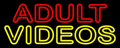 Red Adult Yellow Videos Neon Sign