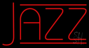 Red Jazz Block Double Line Neon Sign