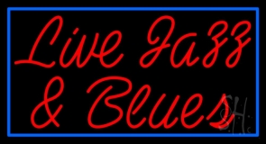 Red Live Jazz And Blues Cursive 1 Neon Sign