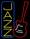 Vertical Jazz With Guitar 2 Neon Sign