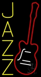 Vertical Jazz With Guitar Neon Sign