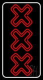 Vertical Xxx With White Border Neon Sign