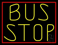 Yellow Bus Stop Neon Sign
