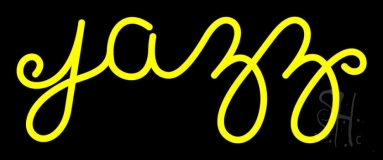 Yellow Jazz Cursive Neon Sign