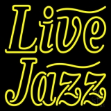 Yellow Live Jazz Neon Sign
