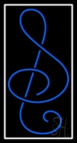 Blue Music Note Neon Sign