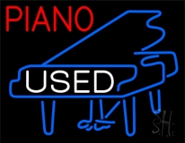 Piano Logo White Used Neon Sign