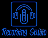 Blue Recording Studio Neon Sign