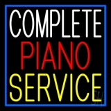 Complete Piano Service Blue Border 2 Neon Sign