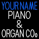 Custom Blue Name Piano And Organ 2 Neon Sign