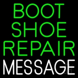 Custom Green Boot Shoe Repair Block Neon Sign