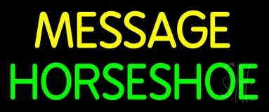 Custom Green Horseshoe Neon Sign