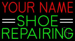 Custom Green Shoe Repairing Block Neon Sign