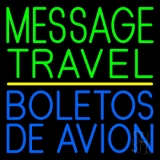 Custom Green Travel Blue Boletos De Avion Neon Sign