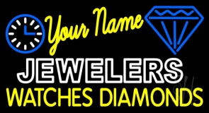Custom Jewelers Watches Diamond Neon Sign